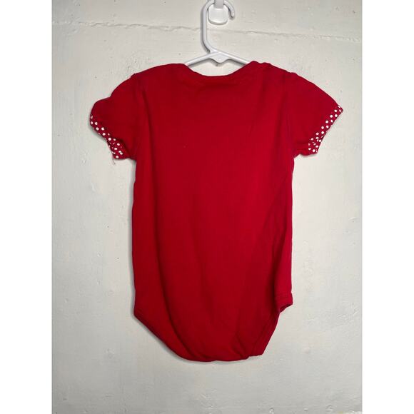 Walt Disney World Minnie Mouse Red One Piece Embroidered Size 24 Months - Picture 4 of 5